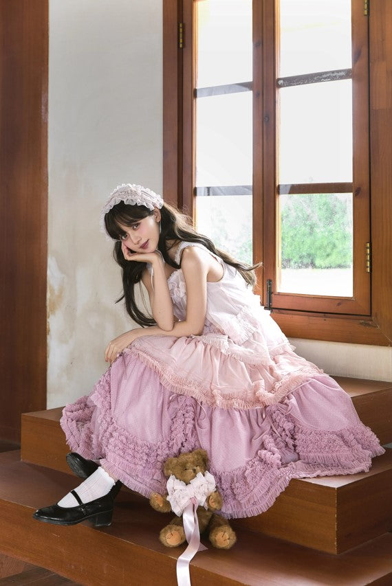 Gepunktetes Tüll-Stufenkleid (110 cm) [Nan'i Western Clothing]