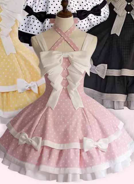 【受注予約~4/13】Summer Dot ジャンパースカート・アクセサリーセット【甜蜜梦境】