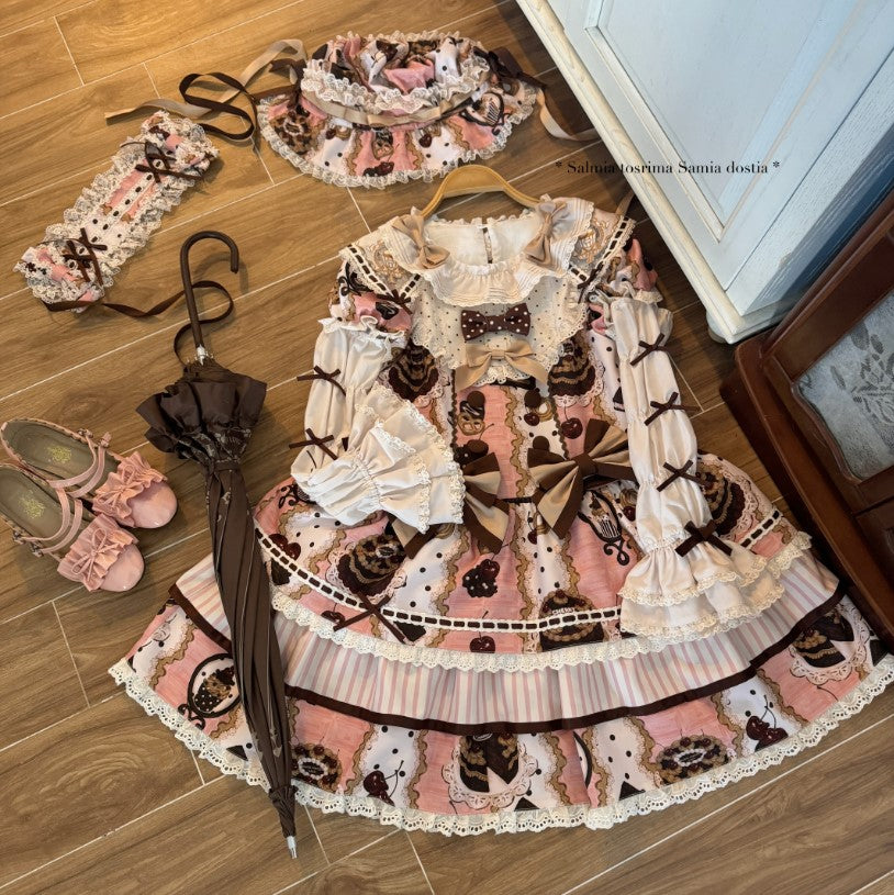 【受注予約~4/8】Cherry Doll ワンピース【babyblue】