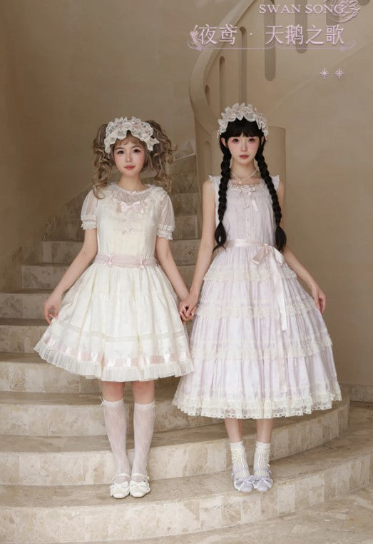 【受注予約~5/6】Swan Song ジャンパースカート【iris de nuit】
