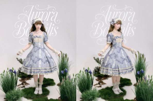 【受注予約~5/7】When the flowers to bloom ワンピース【Aurora Borealis】
