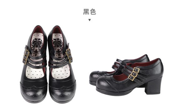 【受注予約~5/11】Triple-Button Brogues パンプス【MODO】