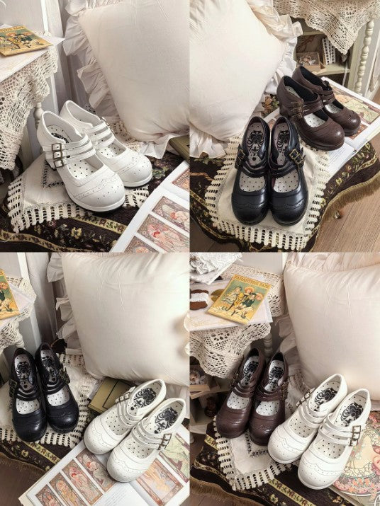 【受注予約~5/11】Triple-Button Brogues パンプス【MODO】