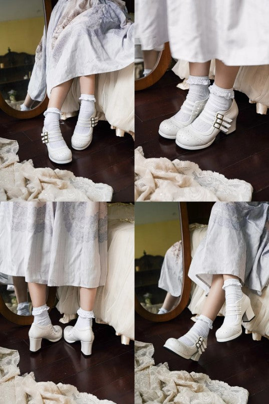 【受注予約~5/11】Triple-Button Brogues パンプス【MODO】