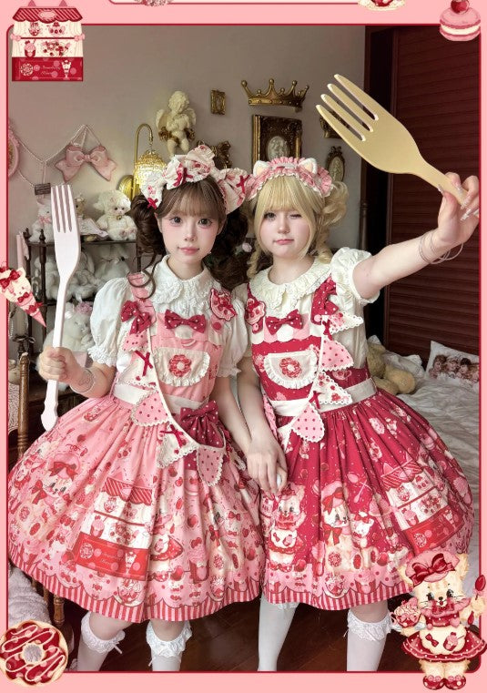 Strawberry Dessert Shop サロペット【Cupcakes】