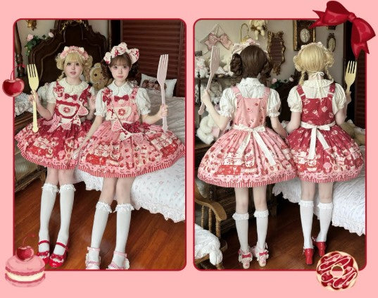 Strawberry Dessert Shop サロペット【Cupcakes】