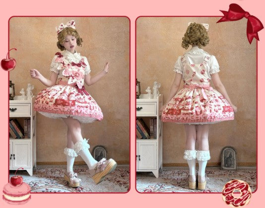 Strawberry Dessert Shop サロペット【Cupcakes】