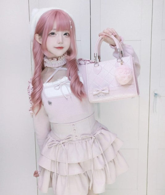 【受注予約~6/3】Milky Cream Cubes バッグ【Sheep Puff】