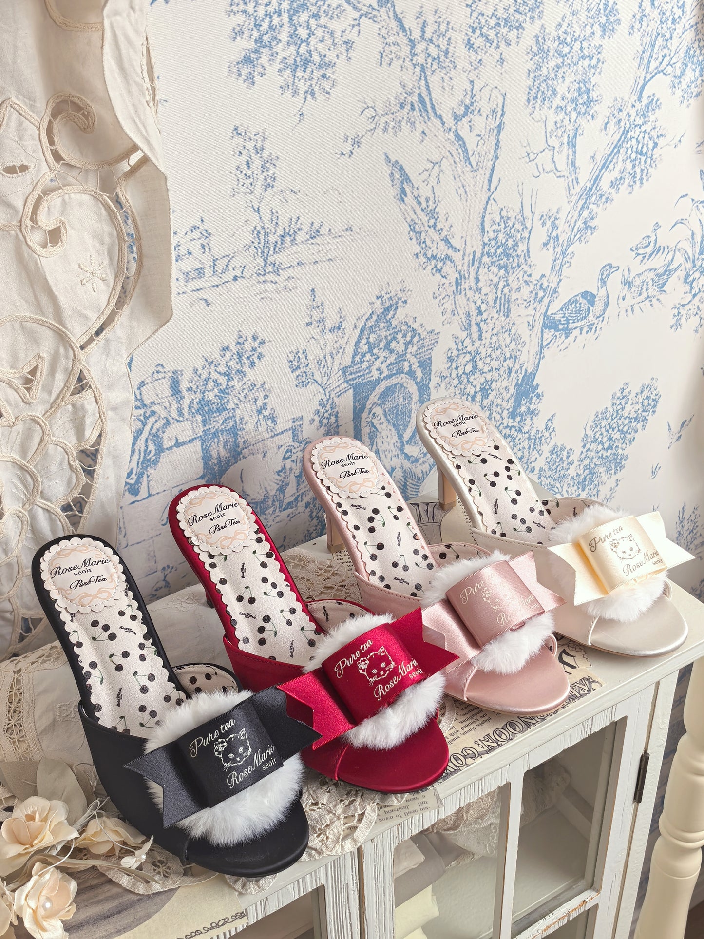 【受注予約~7/5】Fluffy Puff Shoes【Rose Marie seoir×Pure Tea】
