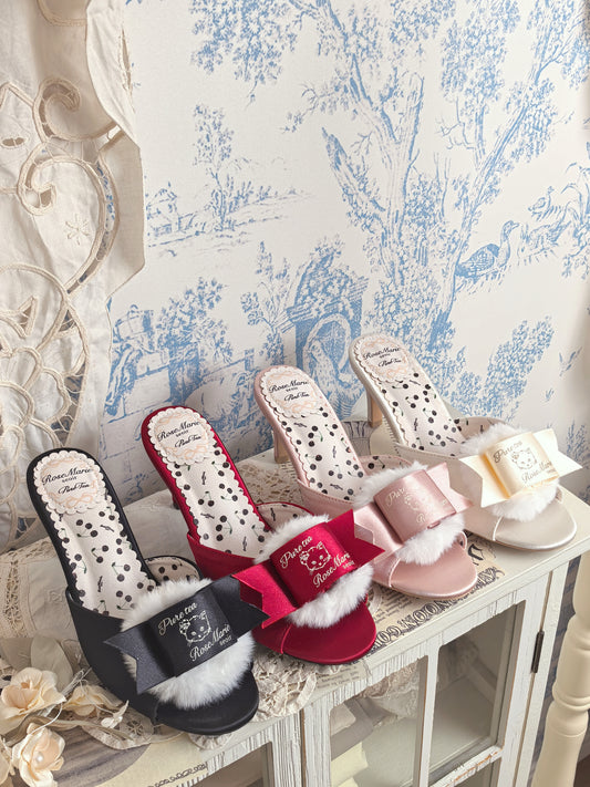【受注予約~7/5】Fluffy Puff Shoes【Rose Marie seoir×Pure Tea】