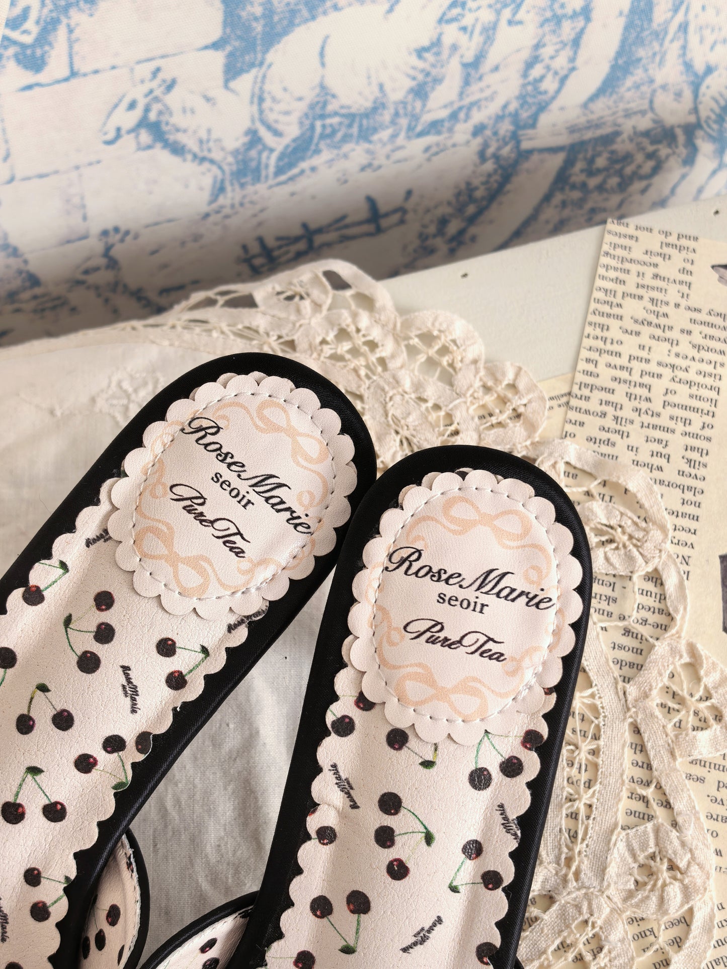 【受注予約~7/5】Fluffy Puff Shoes【Rose Marie seoir×Pure Tea】