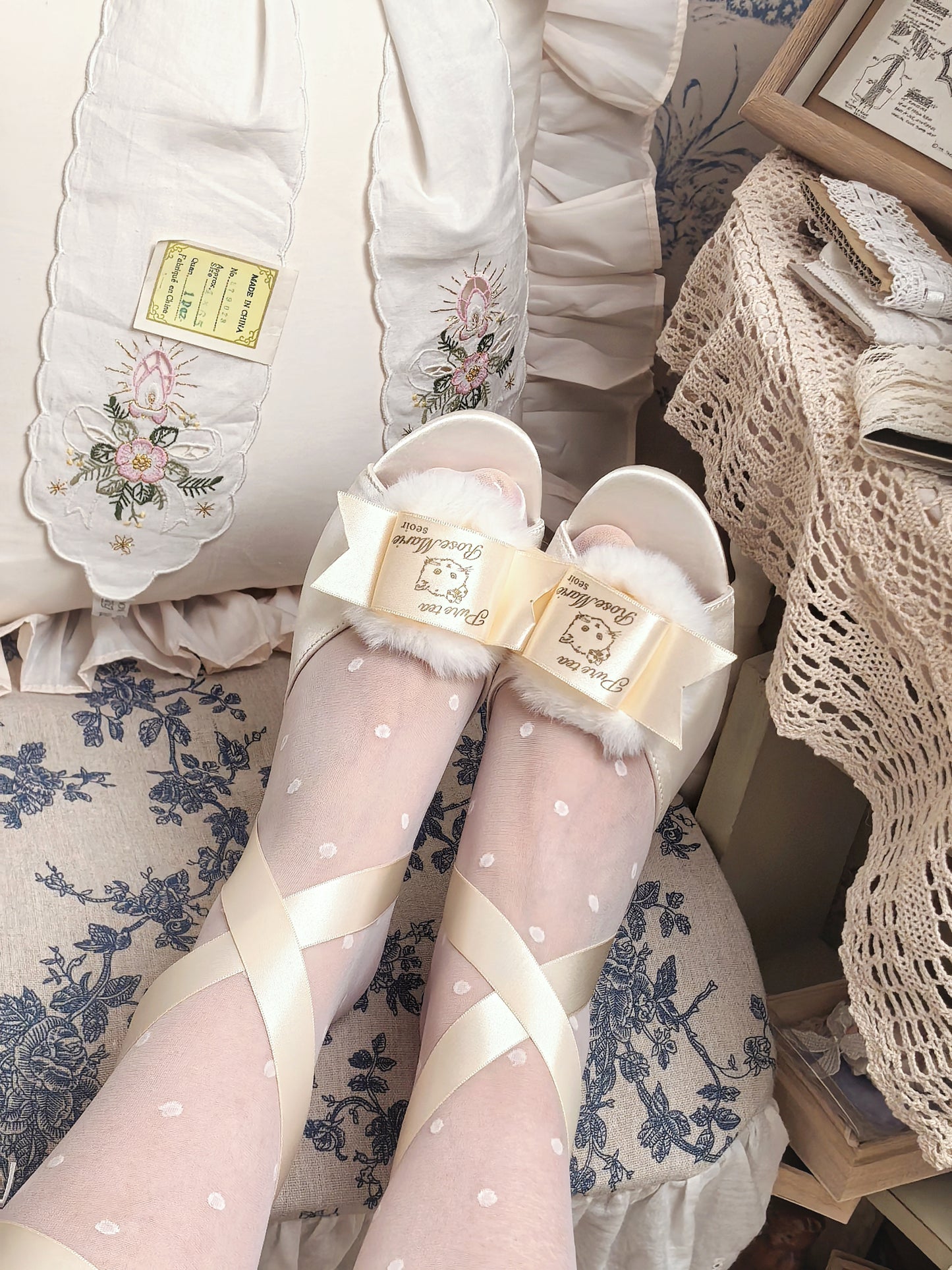 【受注予約~7/5】Fluffy Puff Shoes【Rose Marie seoir×Pure Tea】