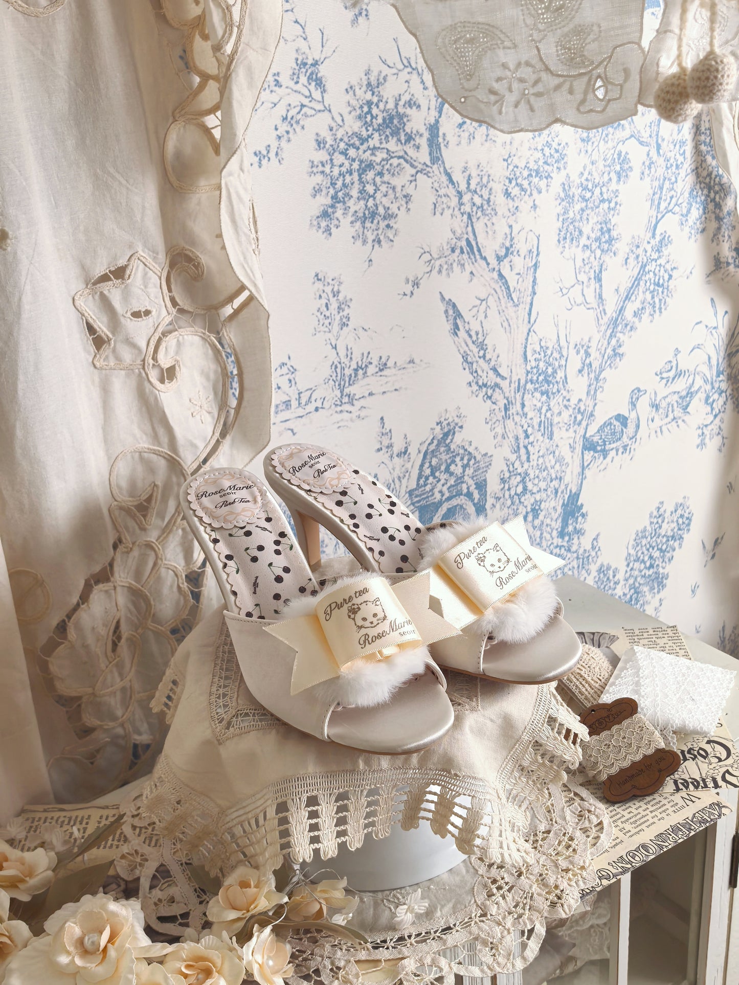 【受注予約~7/5】Fluffy Puff Shoes【Rose Marie seoir×Pure Tea】