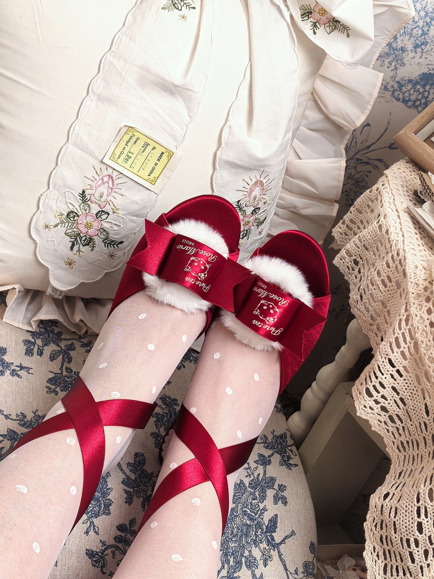 【受注予約~7/5】Fluffy Puff Shoes【Rose Marie seoir×Pure Tea】