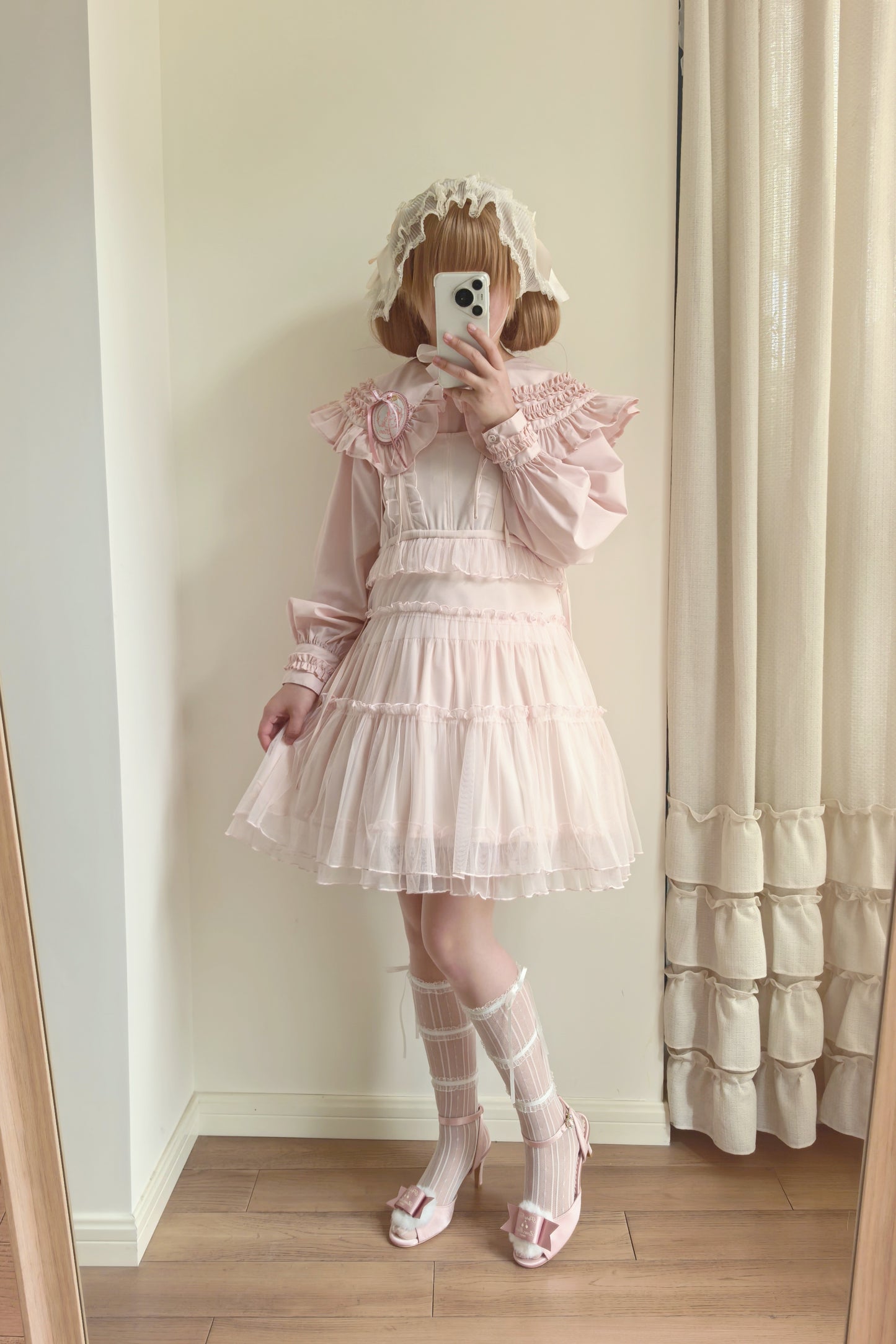 【受注予約~7/5】Fluffy Puff Shoes(バックストラップあり)【Rose Marie seoir×Pure Tea】