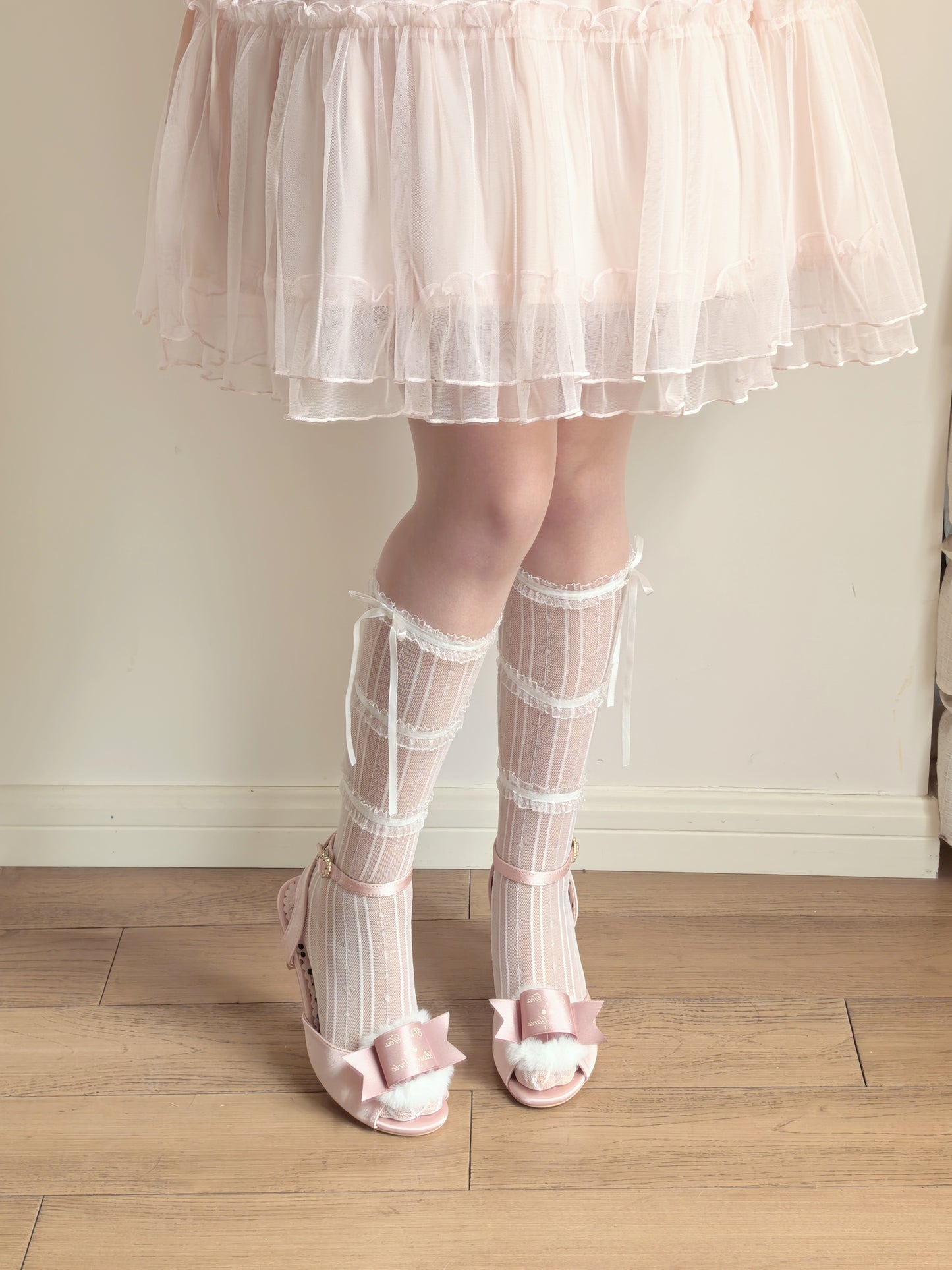 【受注予約~7/5】Fluffy Puff Shoes(バックストラップあり)【Rose Marie seoir×Pure Tea】