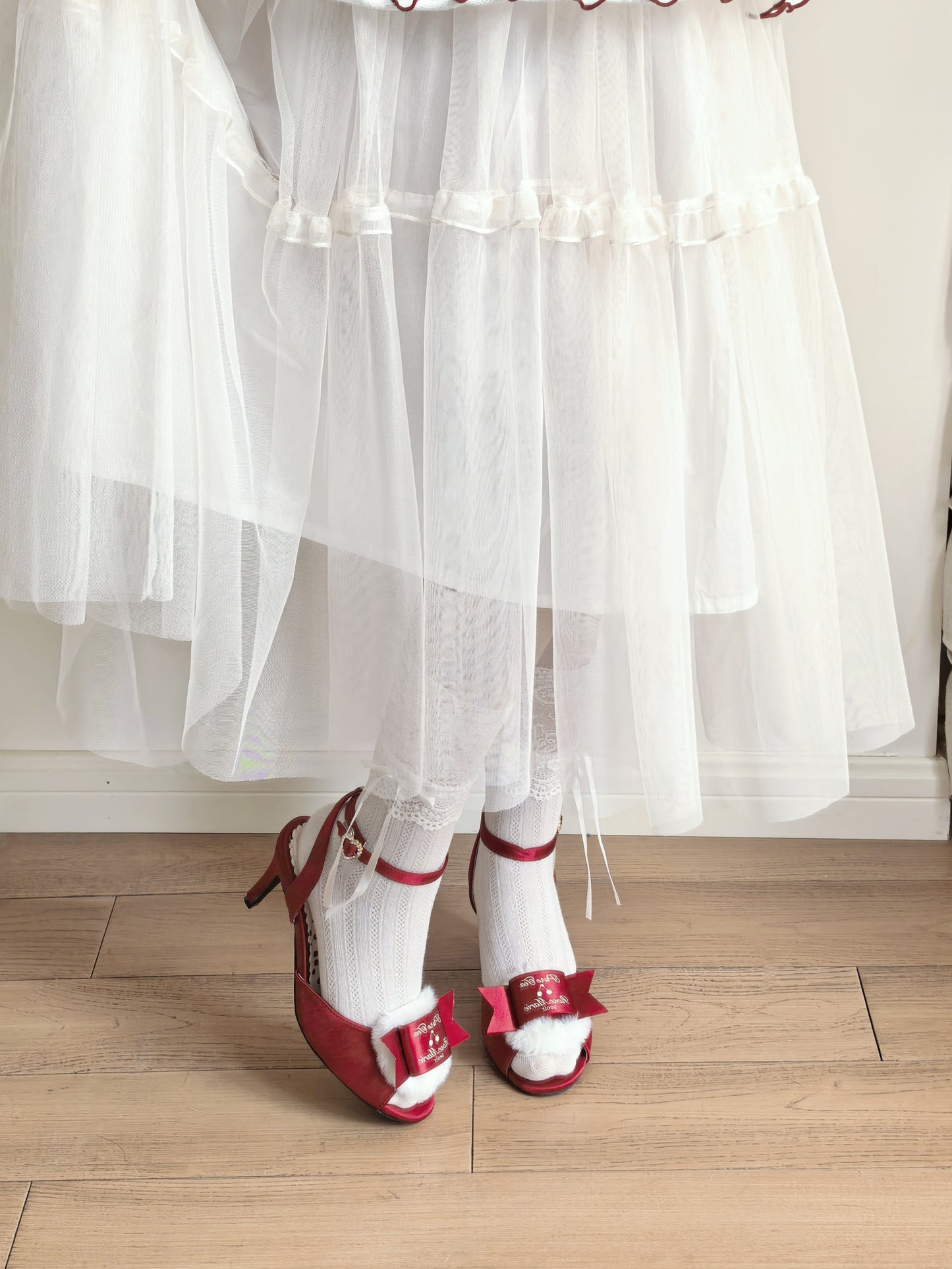 【受注予約~7/5】Fluffy Puff Shoes(バックストラップあり)【Rose Marie seoir×Pure Tea】