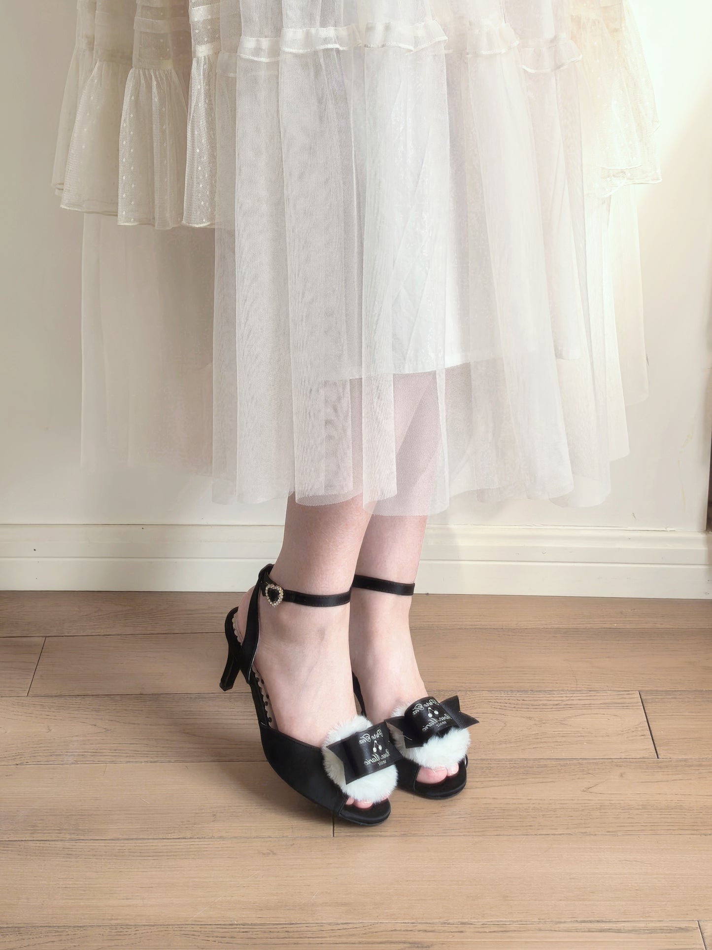 【受注予約~7/5】Fluffy Puff Shoes(バックストラップあり)【Rose Marie seoir×Pure Tea】