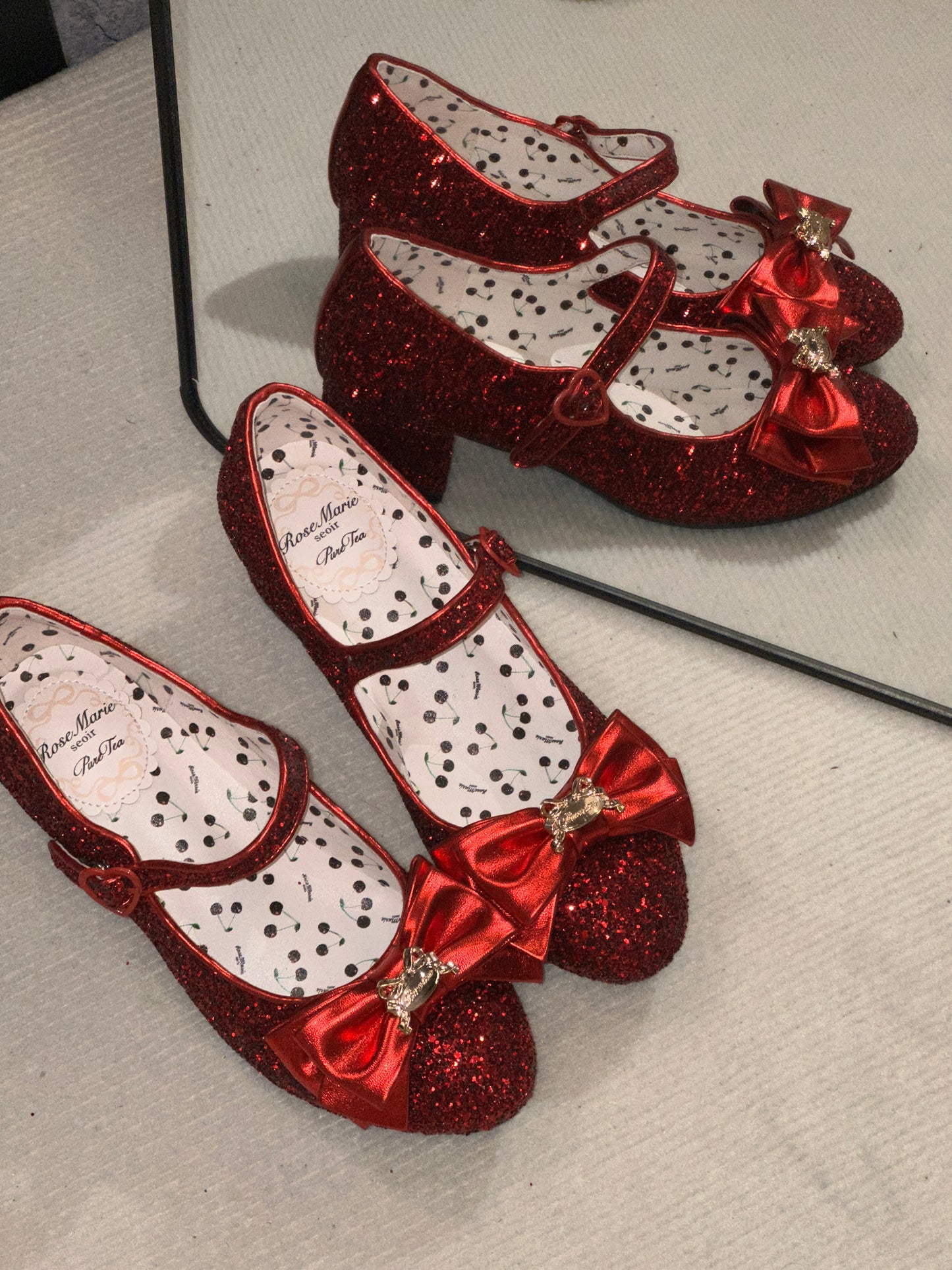 【受注予約~7/5】Ribbon Gritter Shoes【Rose Marie seoir×Pure Tea】