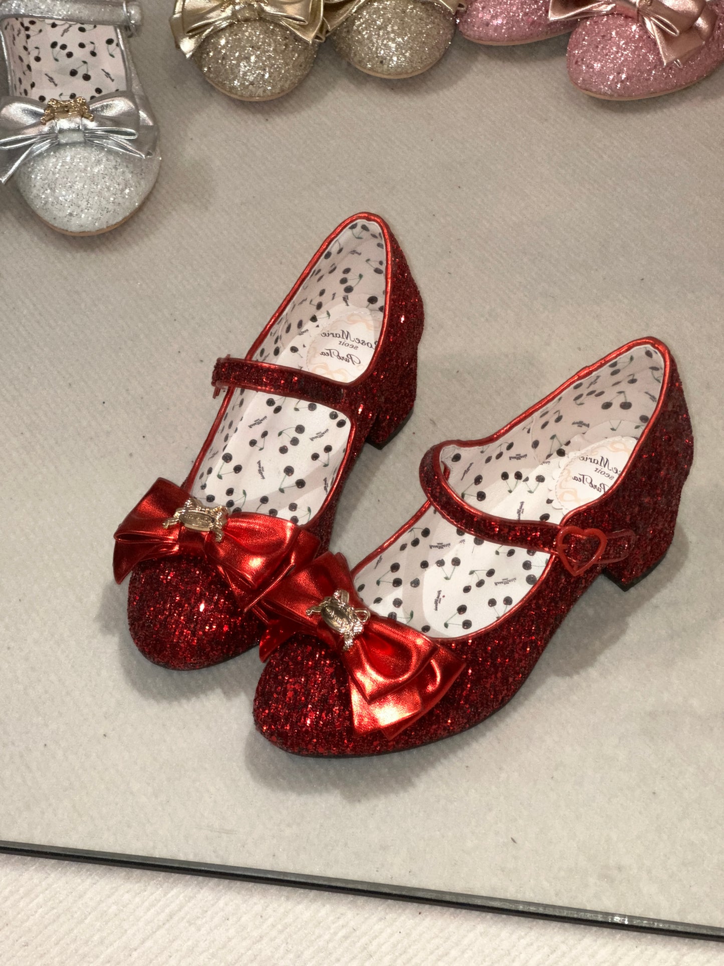 【受注予約~7/5】Ribbon Gritter Shoes【Rose Marie seoir×Pure Tea】