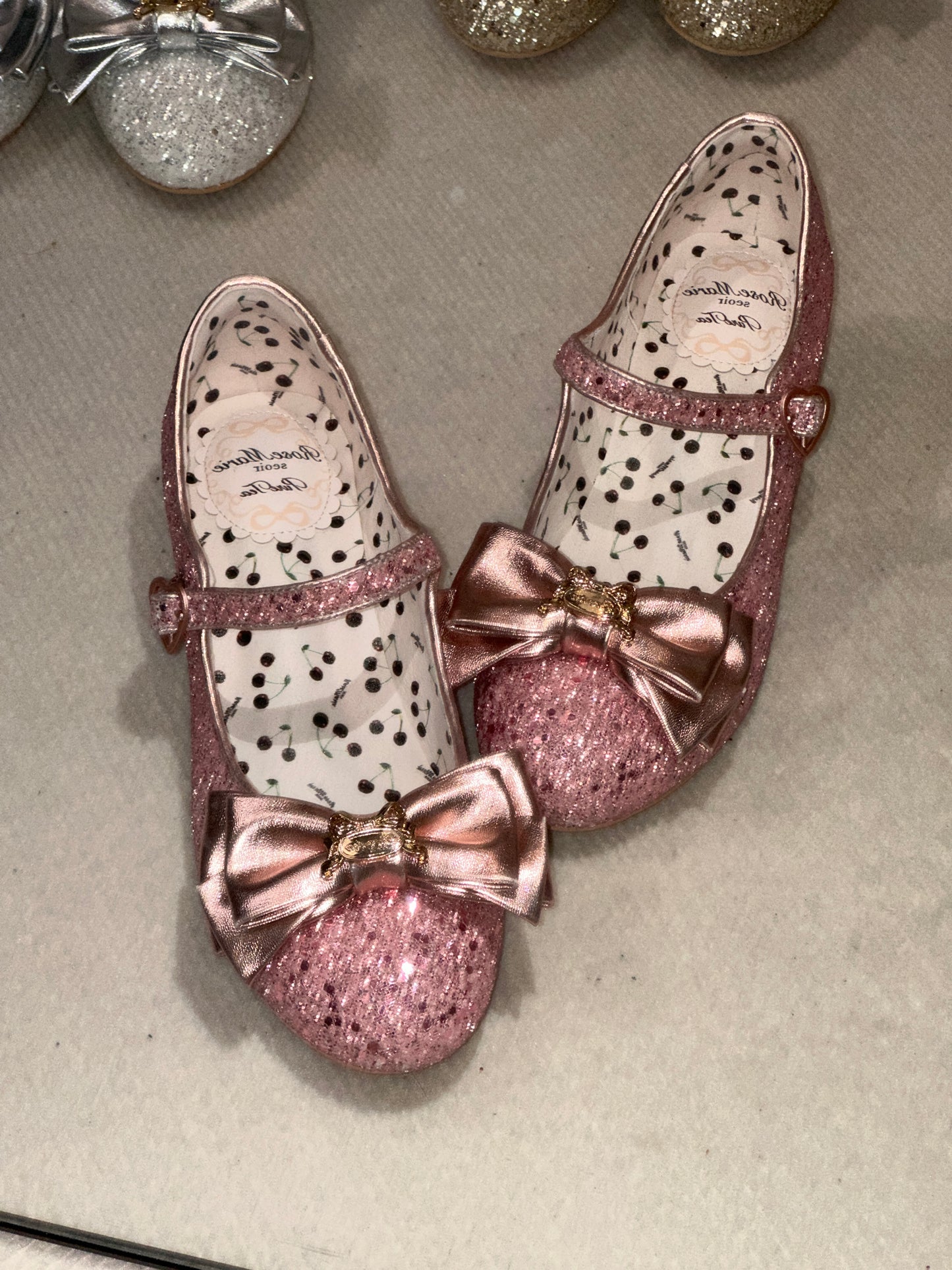 【受注予約~7/5】Ribbon Gritter Shoes【Rose Marie seoir×Pure Tea】