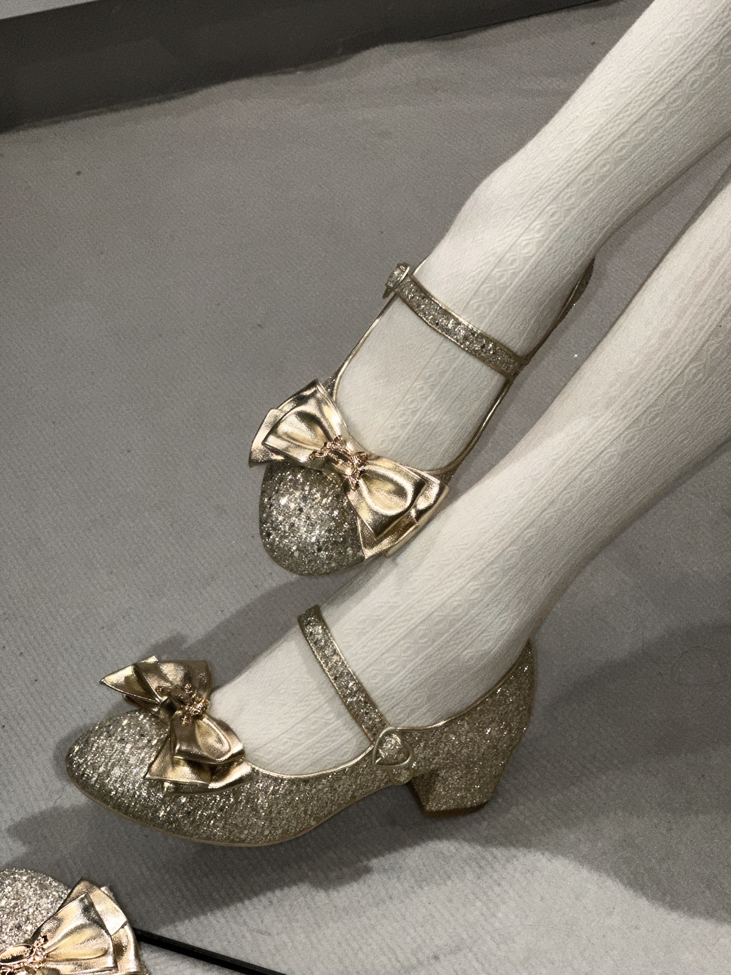 【受注予約~7/5】Ribbon Gritter Shoes【Rose Marie seoir×Pure Tea】