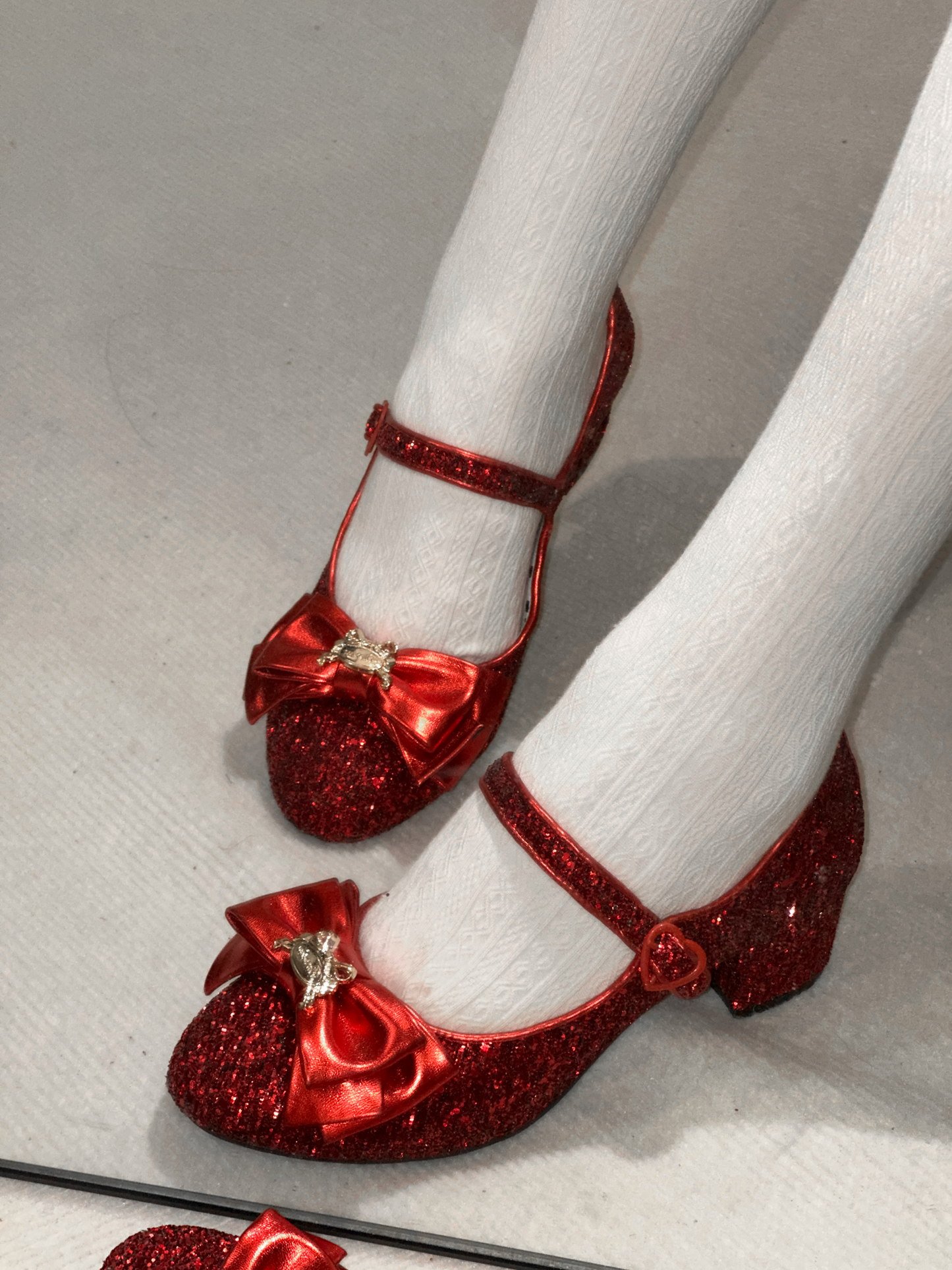 【受注予約~7/5】Ribbon Gritter Shoes【Rose Marie seoir×Pure Tea】