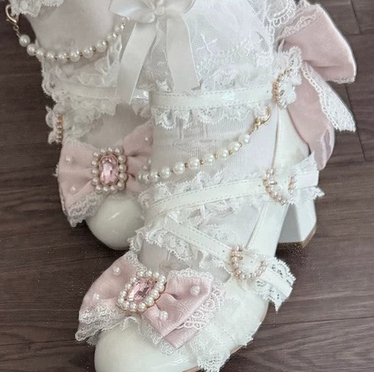 【受注予約~7/13】Fragrant Princess リボンパンプス(豪華版)【Sheep Puff】