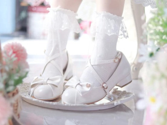 【受注予約~7/28】Miss Fondant ストラップシューズ(2.6cmヒール)【Sheep Puff】