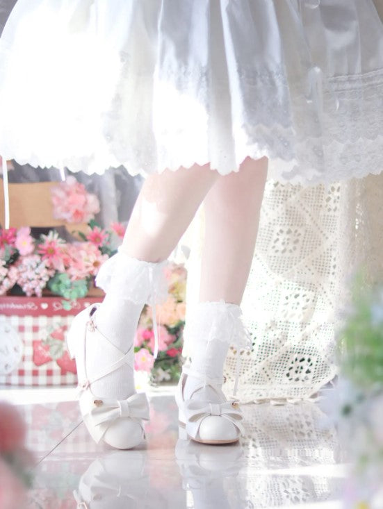 【受注予約~7/28】Miss Fondant ストラップシューズ(2.6cmヒール)【Sheep Puff】