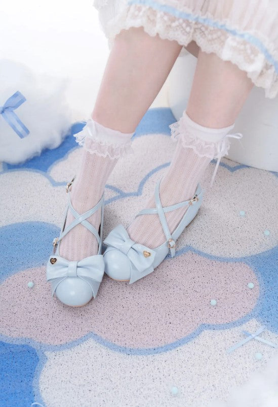 【受注予約~7/28】Miss Fondant ストラップシューズ(2.6cmヒール)【Sheep Puff】