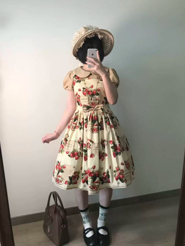 【受注予約~8/13】Strawberry Tea ブラウス【with list】