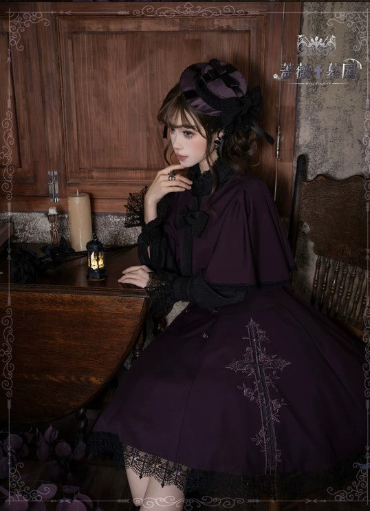 【受注予約~8/4】Rose Necropolis ケープ【iris de nuit】