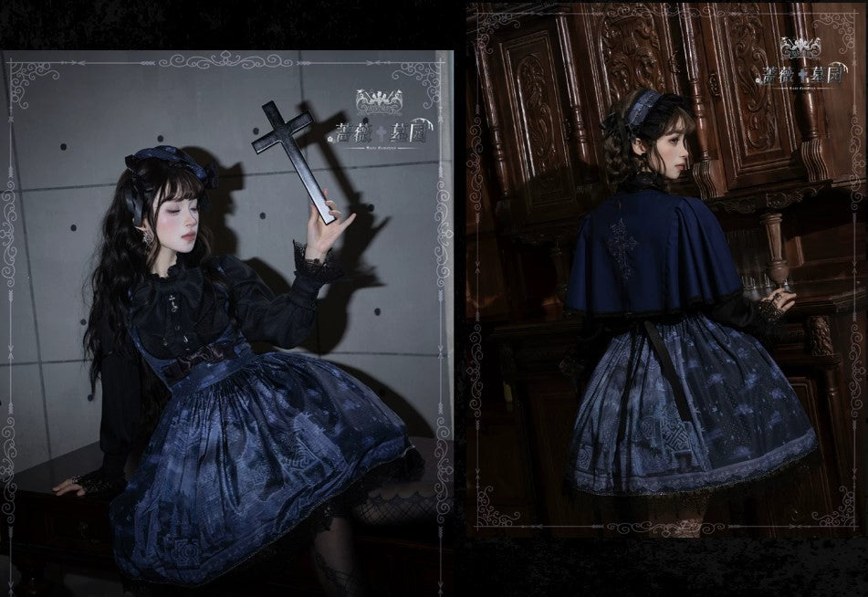 【受注予約~8/4】Rose Necropolis ケープ【iris de nuit】