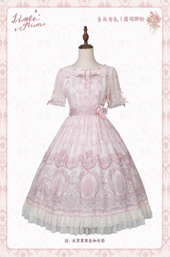 【受注予約~9/13】Scent of Roses ワンピース・ジャンパースカート【LittlePlum】
