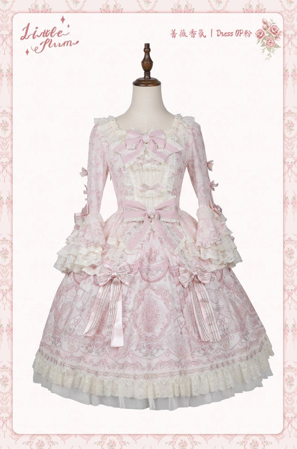 【受注予約~9/13】Scent of Roses ワンピース・ジャンパースカート【LittlePlum】