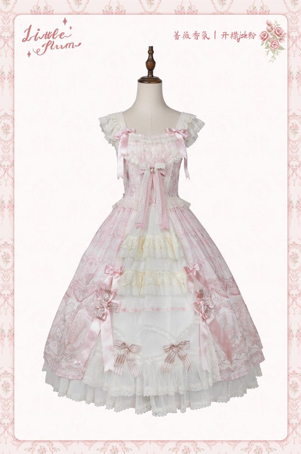 【受注予約~9/13】Scent of Roses ワンピース・ジャンパースカート【LittlePlum】