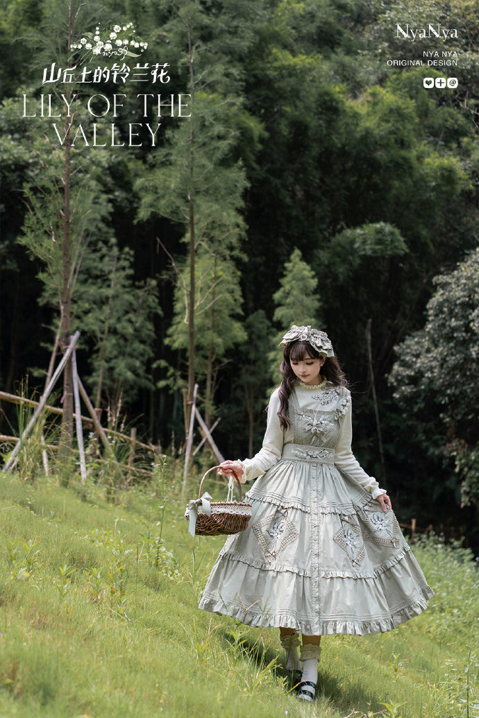 【受注予約~9/2】Strawberry Flowers on the Hill 5.0 ジャンパースカート(ショート丈)【NyaNya】