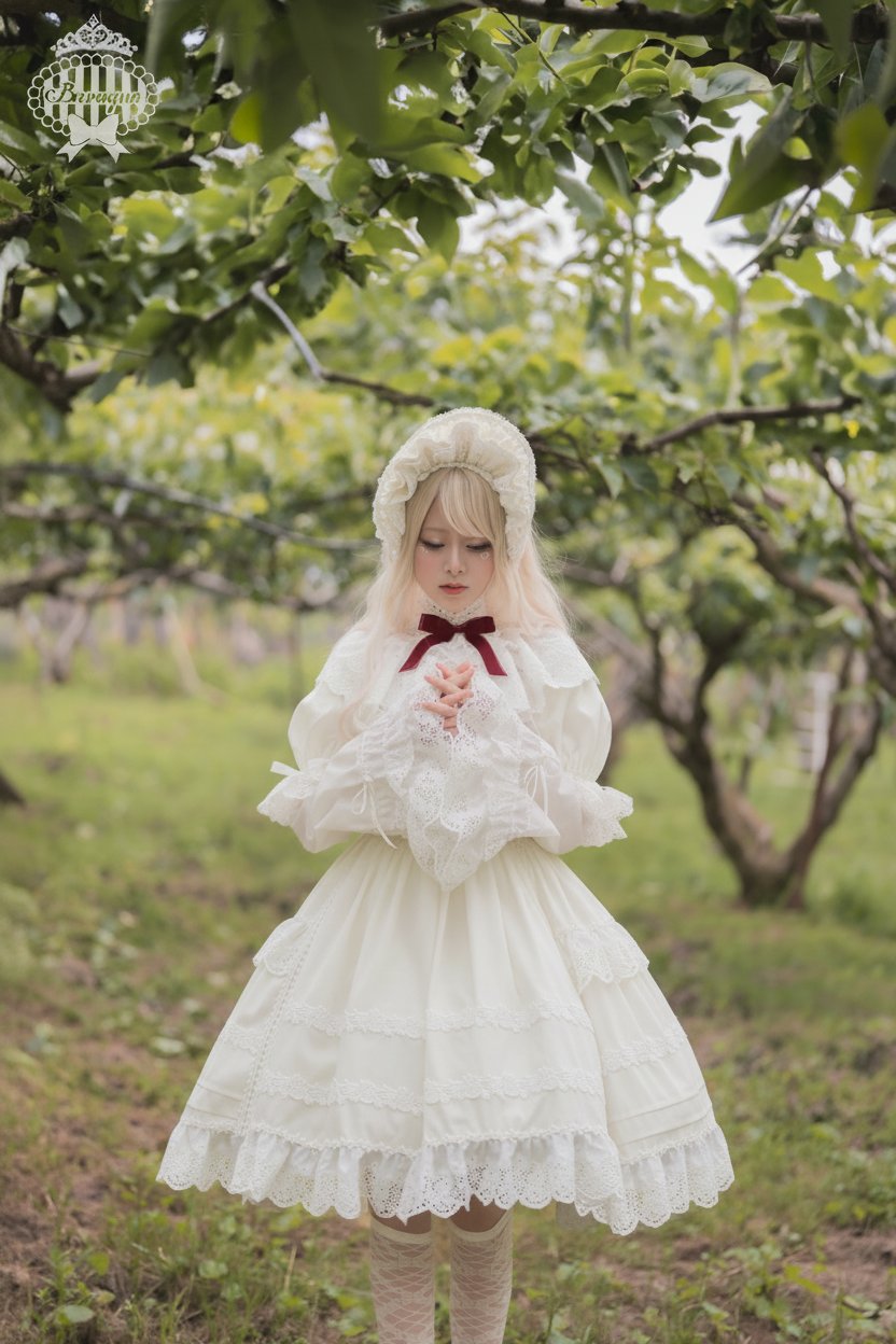 【受注予約~10/5】Rose Bouquet フルシャーリングワンピース・3点セット【Baroque】