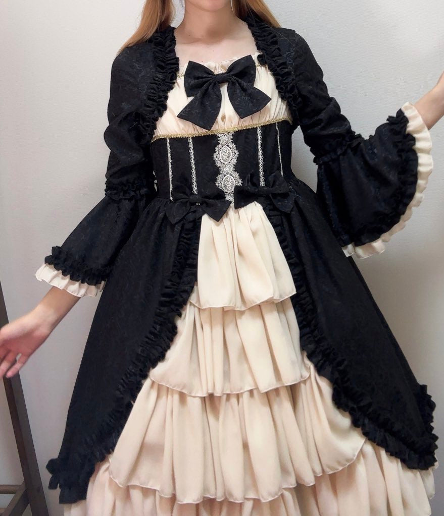 【受注予約~8/31】Victorian Doll ワンピース(ブラック×ホワイト)【Henrietta】