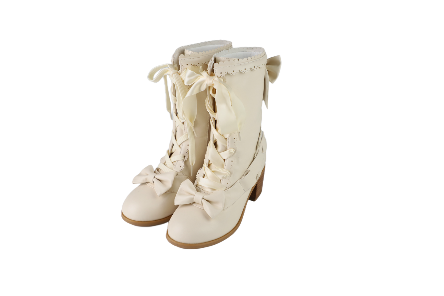 【受注予約~9/21】リボンスカラップショートブーツ【Sheep Puff】