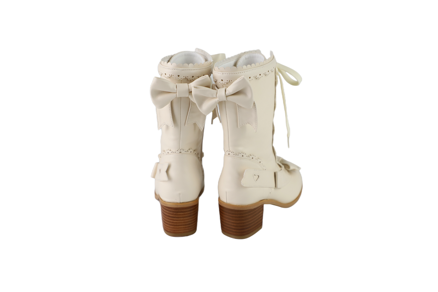 【受注予約~9/21】リボンスカラップショートブーツ【Sheep Puff】