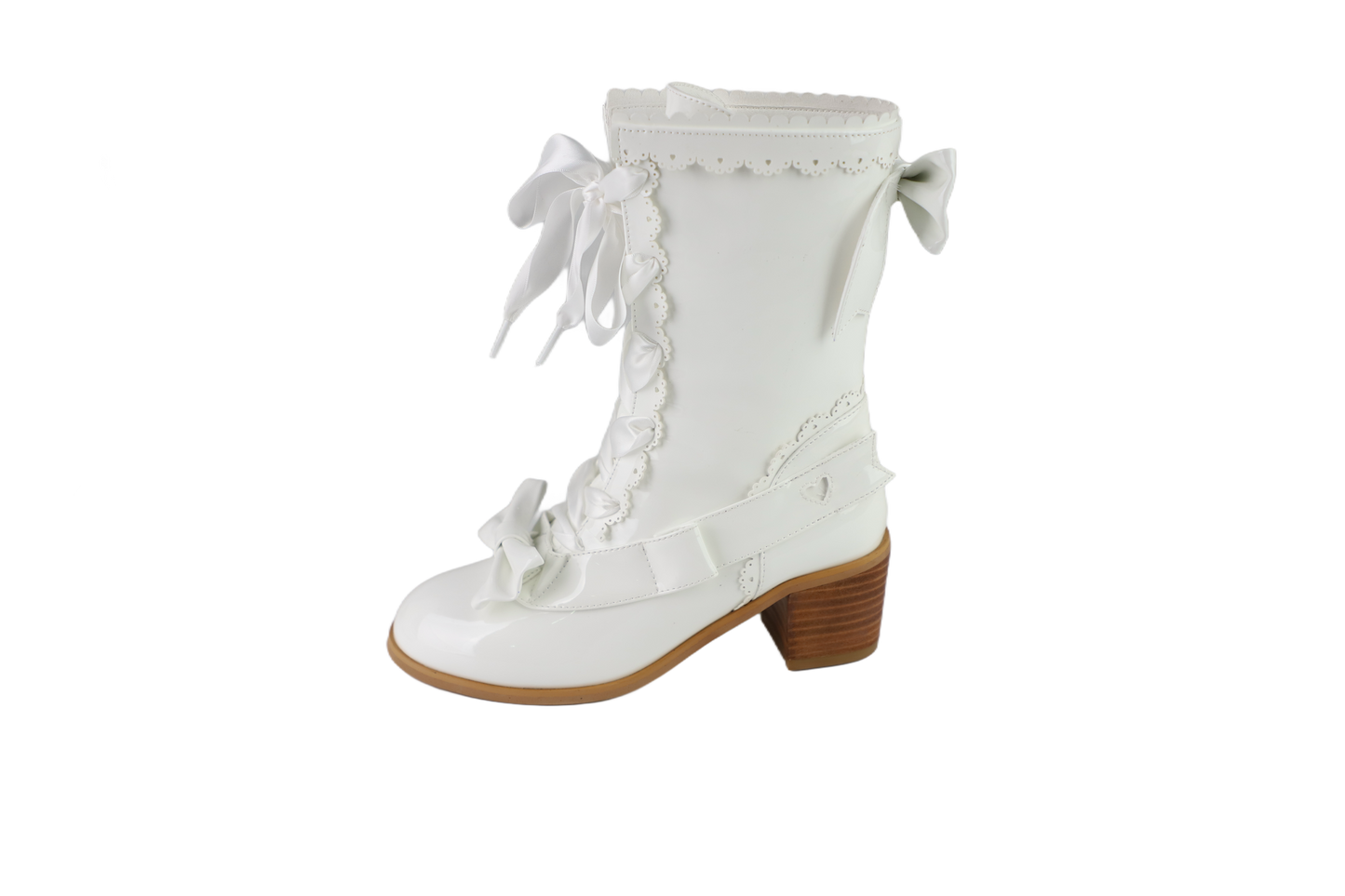 【受注予約~9/21】リボンスカラップショートブーツ【Sheep Puff】