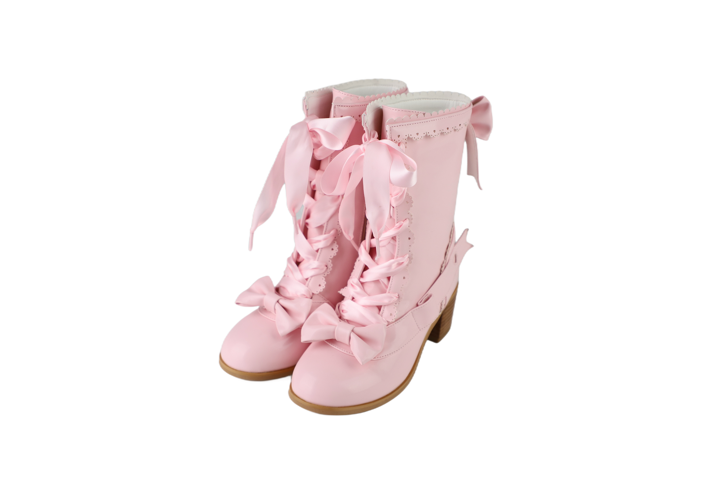 【受注予約~9/21】リボンスカラップショートブーツ【Sheep Puff】