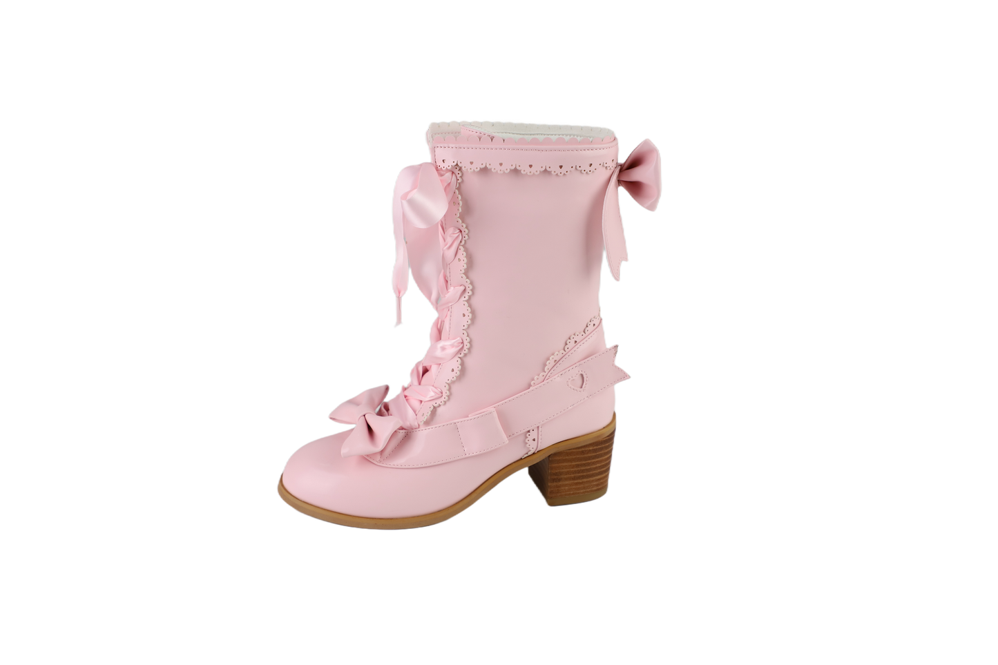 【受注予約~9/21】リボンスカラップショートブーツ【Sheep Puff】