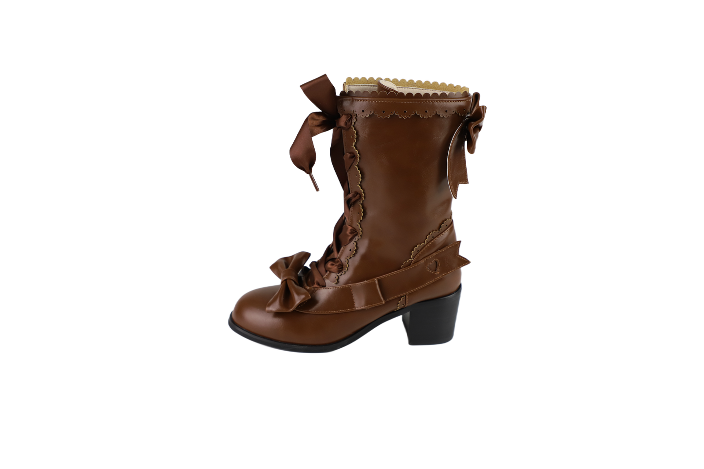 【受注予約~9/21】リボンスカラップショートブーツ【Sheep Puff】