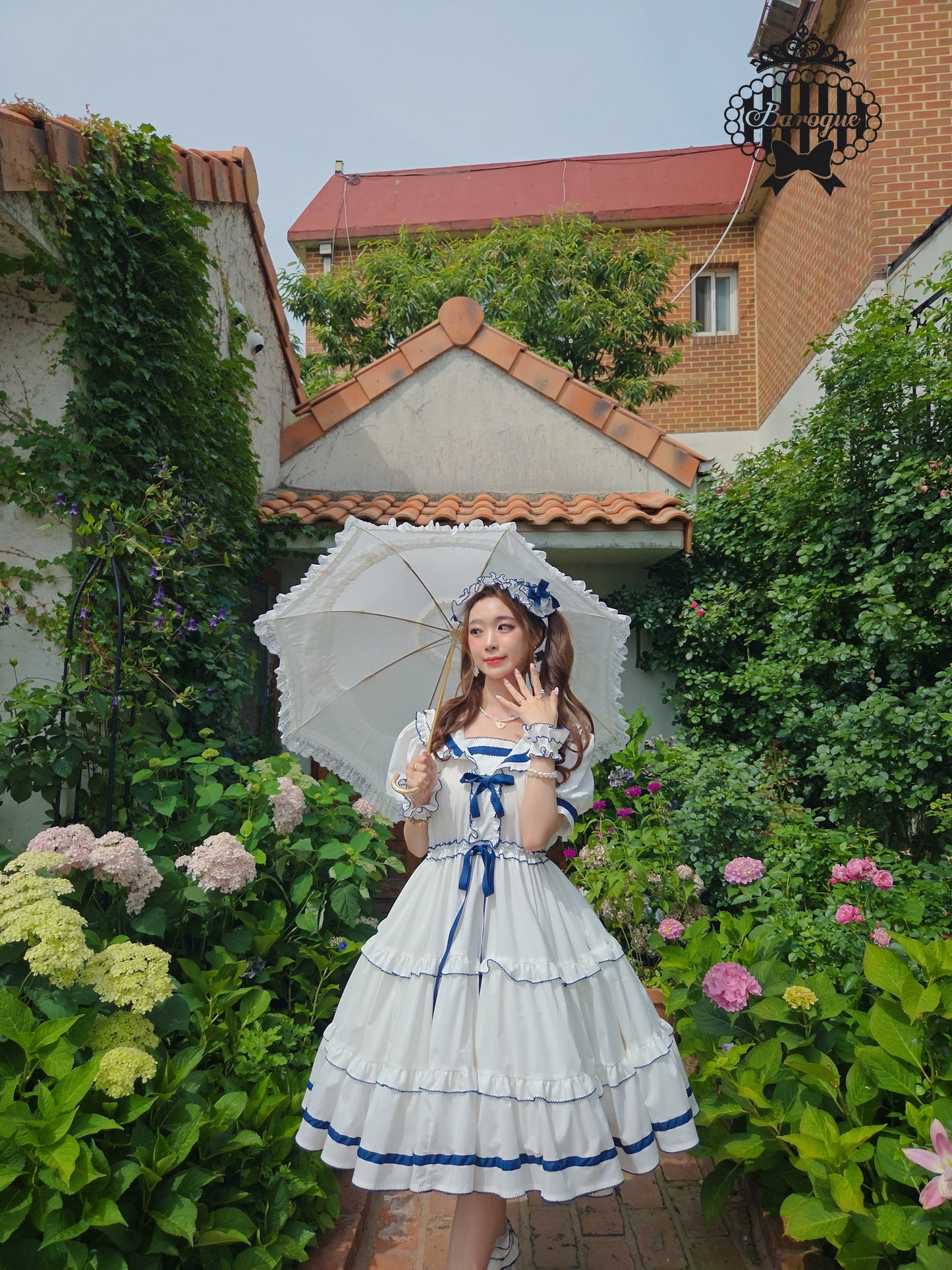【受注予約~8/30】Perles de rosée セーラーワンピース【Baroque】