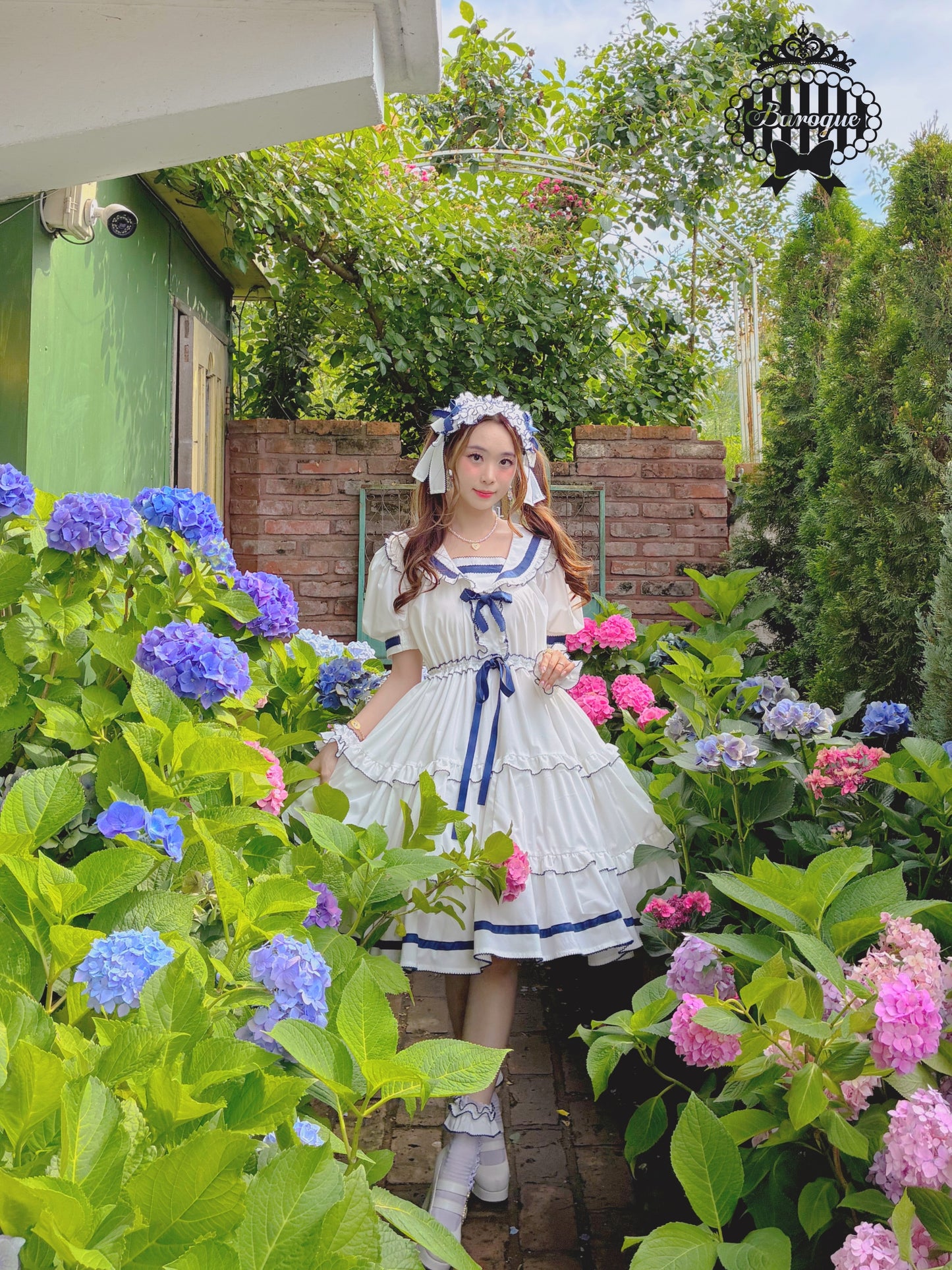 【受注予約~8/30】Perles de rosée セーラーワンピース【Baroque】