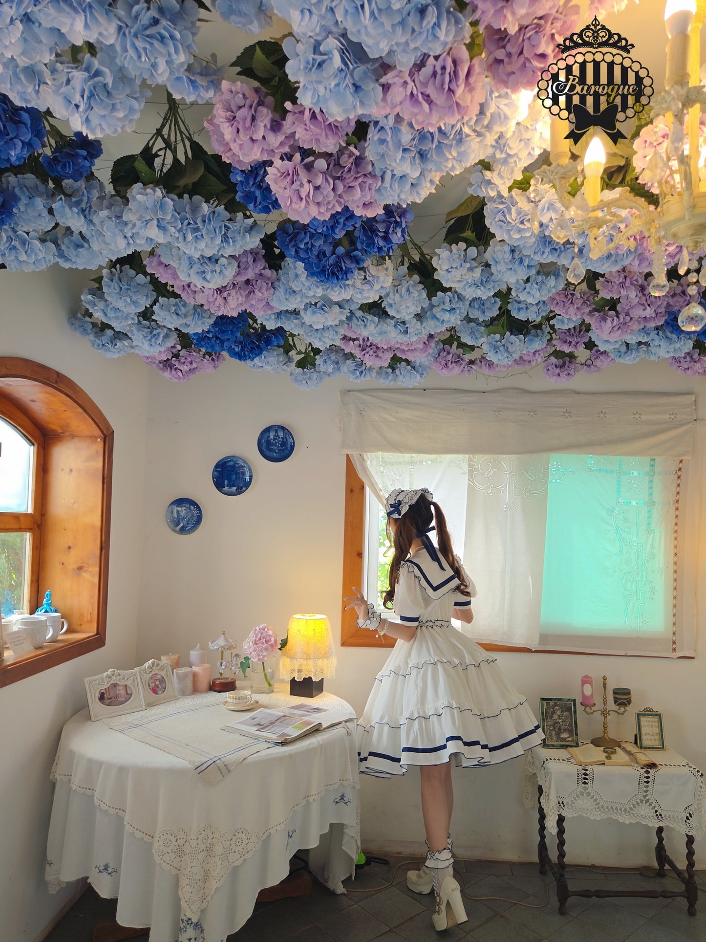【受注予約~8/30】Perles de rosée セーラーワンピース【Baroque】