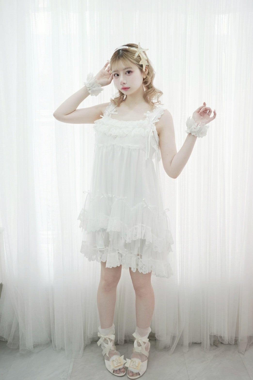 【受注予約~7/5】Fluffy Puff Shoes【RoseMarie seoir×Pure Tea】